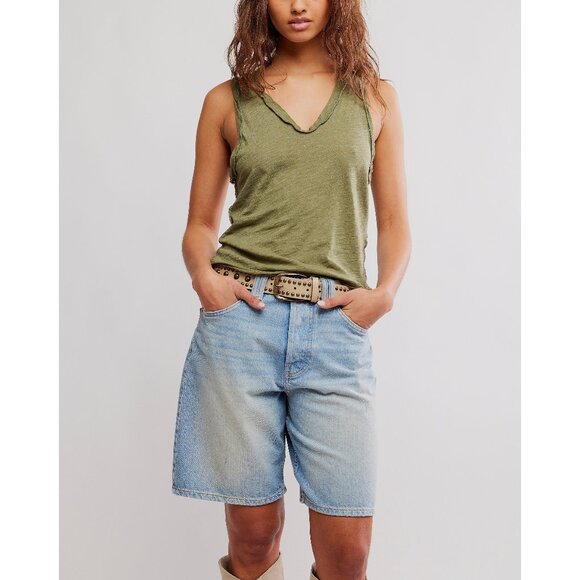 🆕 FREE PEOPLE We The Free Easy Tank / Peat Moss - Picture 2 of 5